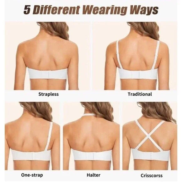 Wingslove Women's Strapless Full Figure Bra Underwire Multiway Contour Size 38G - Picture 6 of 6